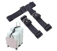 Vigorport Luggage Straps, Luggage Connector Straps for Suitcases Add A Bag and Connect Your 2 Suitcases Together Adjustable Attachment Accessories Belts (1'' Width S Size) Black