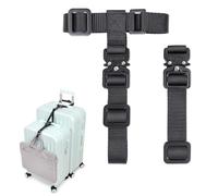 Vigorport Luggage Straps, Metal Luggage Connecting Straps for Suitcase, Add a Bag and Connect Your 2 Suitcases Together, Adjustable Fastening Accessory Straps (3/4" Width, Small