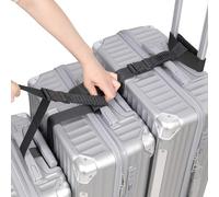 Vigorport Luggage Straps, Straps for Suitcase, 1.5”Width Add A Bag Stretchable Attachment Accessories for Connect Your 3 Luggage Together (Black, 1.5" Width)