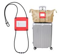 Vigorport Luggage Straps, Travel Belt for Luggage Over Handle, High Elastic Bag Bungee for Add a Bag Suitcases Adjustable Strap with ID Tags(Red, Normal)