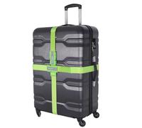 Vigorport Luggage Straps with Stretch Part, Suitcase Belt TSA Approved with Adjustable Quick-Release Buckle to Keep Your Suitcase Secure While Traveling (41''-78''Long, Green-2PK)