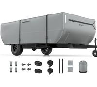 VIGORVAN Pop Up Folding Camper Cover, Fits 10'-12' Trailers, 7 Layers Top Tent Trailer Cover, Anti-UV & Waterproof, Windproof Straps