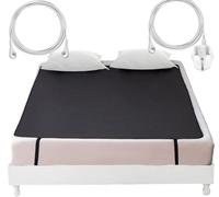 VigorVortex Grounding mat Breathable for better sleep Earthing Therapy pad Conductive Carbon Leatherette with 15ft Grounding Cord and a Grounding Wire with Two Snaps 55x71in