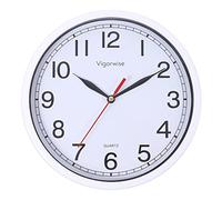 Vigorwise Wall Clock, 8 Inch Silent Sweep Movement Accurate Small Clocks Kitchen/Living Room/Bedroom/Office/School/Classroom Decoration