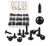 VIGRUE 300 Pieces Self-Tapping Phillips Self-Tapping Screws Flat Head Body Screws Drilling Screws Assortment Wood Screws Carbon Steel Screws Set