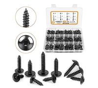 VIGRUE Pack of 355 self-tapping screws, self-tapping screws, body screws, drilling screws, flat head body screws, assortment wood screws, carbon steel screws set