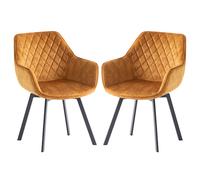 viha swivel antique gold velvet dining chairs in pair