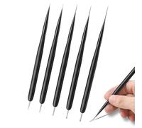 VIHARYEM Nail Art Liner Brushes, 5Pcs Nail Art Brushes Dotting Pen Tools Thin Liner Set for Long Lines, Thin Details Gel Polish Nail Paintings Double-End Fine Drawing Tools(4/8/12/15/20 mm)