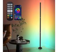VIHBRAI LED Floor Lamp, RGB Corner Lamp for Living Room, Dimmable Color Changing Modern Standing Lamp,Tall Mood Floor Light Corner Light for Bedroom with Smart APP/Remote Control/Music Sync/Timing
