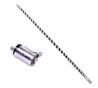 VIHEEVA [magic props] Metal Appearing Cane Magic Prop Pocket Bo Staff Magic Wand for Professional Magicians Stage Close-up Magic Tricks(Black White,43"/110cm)