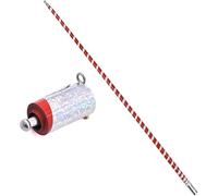 VIHEEVA Metal Appearing Cane Magic Prop Pocket Bo Staff Magic Wand for Professional Magicians Stage Close-up Magic Tricks with gloves (red/white color,43 inch /110cm)