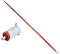 VIHEEVA Metal Appearing Cane Magic Prop Pocket Bo Staff Magic Wand for Professional Magicians Stage Close-up Magic Tricks with gloves (red color,43 inch /110cm)