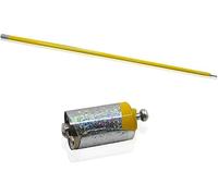 VIHEEVA Metal Appearing Cane Magic Prop Pocket Bo Staff Magic Wand for Professional Magicians Stage Close-up Magic Tricks with gloves (yellow color,43 inch /110cm)