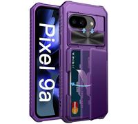Vihibii for Google Pixel 9a Case with Card Holder (4 Cards), Purple
