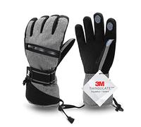 Vihir Waterproof Winter Gloves Ski Gloves Men Women Touchscreen Gloves 3M Thinsulate Warm Cycling Gloves Non-Slip Windproof for Ice Fishing, Skiing, Snowboarding