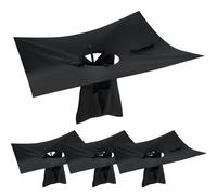 VIHOSE 4 Pack Storm Drain Filter 48" x 48" x 22" Catch Basin Insert Witches Hat Storm Drain Cover Oil and Sediment Guard with 4 Straps for Parking Lot Street Construction Site Industrial Plant