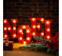VIHOSE LED Letter Lights Sign for Christmas Table Decoration - Light up Letters Battery Powered for Home Bar Party Bedroom Tabletop Decoration Gift (NOEL)