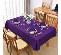 Viiamacki Rectangle Tablecloth, 36X55 Inch, Stain and Wrinkle Resistant Machine Washable Polyester Table Cloth, Fabric Coffee Table Cover for Dining Buffet Party and Outdoor Use Purple