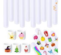 Viicoor 48 PCS White Slap Bracelets Snap Bracelet Party Favors Basket Bag Filler DIY Blank Bracelets School Prizes Birthday Gifts Bulk (23-White Styles-48pcs)