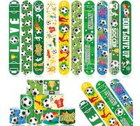 Viicoor Slap Bracelets for Kids 30PCS Footballs Slap Bands Party Gadget Fillers Favors Multicolour (Football-30P)