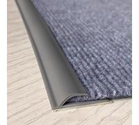 VIIGUIY Peel and Stick Transition Threshold Strip Gray, Flexible PVC Carpet Floor Edging Trim, Rug Edge Protector Strip for Doorways, Easy to Cut(Dark Gray,1m (3.3ft))