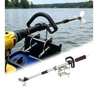VIIGUIY Portable Drill Powered Boat Motor Propeller Kit, Emergency Manual Outboard Drive System, Water Propulsion Attachment for Kayak Canoe Fishing Boat(With Clamp,1m/39.4in)