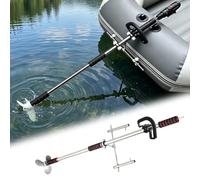 VIIGUIY Portable Drill Powered Boat Motor Propeller Kit, Emergency Manual Outboard Drive System, Water Propulsion Attachment for Kayak Canoe Fishing Boat(With Bracket,1.25m/49.2in)