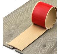 VIIGUIY Self Adhesive Floor Transition Strip 2in Wide, Wood Grain Transition Cover Edge Trim, Flexible Flat Vinyl Floor Divider Strip for Doorways(Style A,2m (6.6ft))