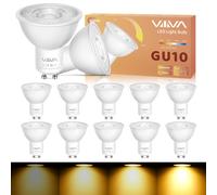 VIIIVA GU10 Led Bulbs Warm White Dimmable-12 Packs,7W 3000K