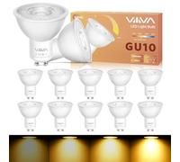 VIIIVA GU10 Led Bulbs Warm White Dimmable-12 Packs,7W 3000K Spotlight Light Bulb, (50W Equivalent) Energy Saving, CRI>80, 510LM, 38° Beam Angle, Non-Flicker, for Home Lighting