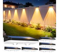 VIIIVA Solar Fence Lights 6Pcs, Solar Lights Outdoor Garden, Outdoor Lights | 11 Colors 13 Modes RGB Garden Light, Waterproof IP65, Outdoor Wall Lights for the Fence,Patio, Backyard, Pathway Decoration