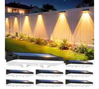 VIIIVA Solar Fence Lights 8Pcs, Solar Lights Outdoor Garden, Outdoor Lights | 11 Colors 13 Modes RGB Garden Light, Waterproof IP65, Outdoor Wall Lights for the Fence,Patio, Backyard, Pathway Decoration