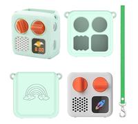 Viilich Silicone Case Cover for Yoto Mini 2024, Protective Shell Box Skin Multi-Function Protector with Card Space and Shoulder Strap, Compatible with Flipper Zero Yoto Mini Plus Pokemon Go Plus