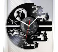 Viiluuxr Vinyl Record Wall Clock 12 Inch Silent Battery Operated Science Fiction Movie Themed Home Decoration with Thanksgiving Non-Ticking Quartz Clock. (SW-01- No LED)