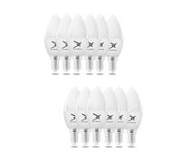 VIIONX E14 LED Light Bulb, 4.9W (40W Equivalent), 470 Lumens, Warm White 2700K, Non-Dimmable - Energy Efficient Candle Bulb for Table Lamps, Ceiling & Wall Lights (Pack of 12)