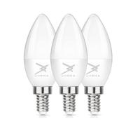 VIIONX E14 LED Light Bulb, 4.9W (40W Equivalent), 470 Lumens, Warm White 2700K, Non-Dimmable, Energy-Efficient Candle Bulb for Table Lamps, Ceiling & Wall Lights (Pack of 3)