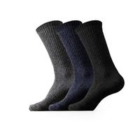 viiotu Men's Merino Wool Socks 3-Pack, 95.5% Wool Warm Soft Breathable Moisture-Wicking Antibacterial Durable Merino Wool Socks Men Wool Socks (Black,Grey,Navy)