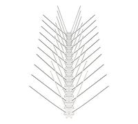 VIIRKUJA bird spikes 3 Metres Stainless Steel Pigeon Repellent 4 Rows Total Length 300 cm 6 Elements 50 cm Bird Repellent with Click Closure and Predetermined Breaking Points