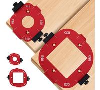 Viitech 2 Pieces Router Jig Radius Template, Corner Radius Milling Templates for Woodworking R10 R15 R20 R25 R30 R35 R40 R50 Radius Routing Templates, Radius Jig Router Woodworking DIY Projects