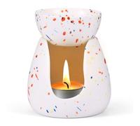 Viitech Essential Oil Burner, Ceramic Wax Burner with Tealight Holder, Removable Bowl Heat-Resistant Wax Melt Burner for Home Spa Yoga and Meditation (Colorful)