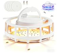 Viitech Flea Trap with 5 Sticky Pads, 4 LED Light Modes Electric Fleas Traps for Home, USB Powered Safe Sticky Fleas Lamp Traps for Home for Flies Moths and Mosquitoes Control