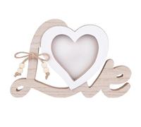 Viitech Heart-Shaped Mr Mrs Picture Frame, Personalised Wooden Mr and Mrs Photo Frame, Romantic Tabletop Picture Display for Wedding Engagement Anniversary Decoration Accessories