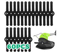 Viitech Pack of 60 Replacement Blades Grass Trimmer, 14 cm Plastic Replacement Blade, Plastic Blade Grass Trimmer Accessories, Grass Trimmer Accessories, Plastic Blade for Mowers with Interchangeable
