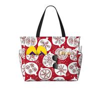 Viiuhvjbj Pomegranate Painting Print Beach Bag Extra Large Capacity With Wet Compartment Foldable For Women Holiday Pool
