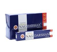 Vijayshree Golden Nag Hand-Rolled Incense Sticks | Authentic Indian | Purifying & Relaxing Aroma | (3 Packs, Darshan)