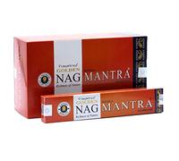 Vijayshree Golden Nag Hand-Rolled Incense Sticks | Authentic Indian | Purifying & Relaxing Aroma | (3 Packs, Mantra)