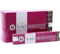 Vijayshree Golden Nag Meditation Masala Agarbathi - Pack of 12 Incense Sticks (12 x 15 g) (Meditation)