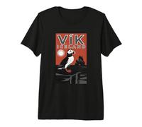 Vik Iceland Puffin Sunset Premium T-Shirt