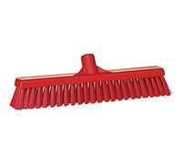 Vikan 31744 Soft/Hard Broom, Red, 410mm Length, 90mm Width, 120mm Height