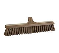 Vikan 317466 16" Combo Push Broom- Soft/Stiff - Brown